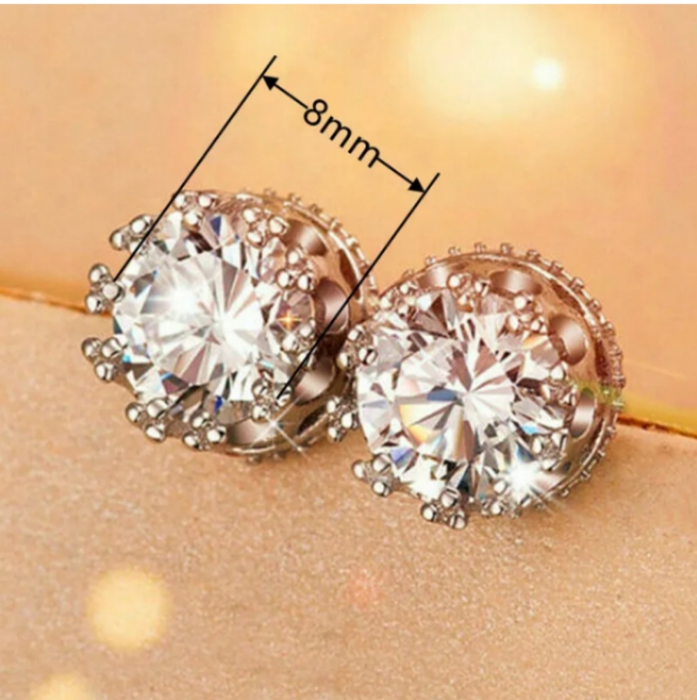 New Cz post earrings